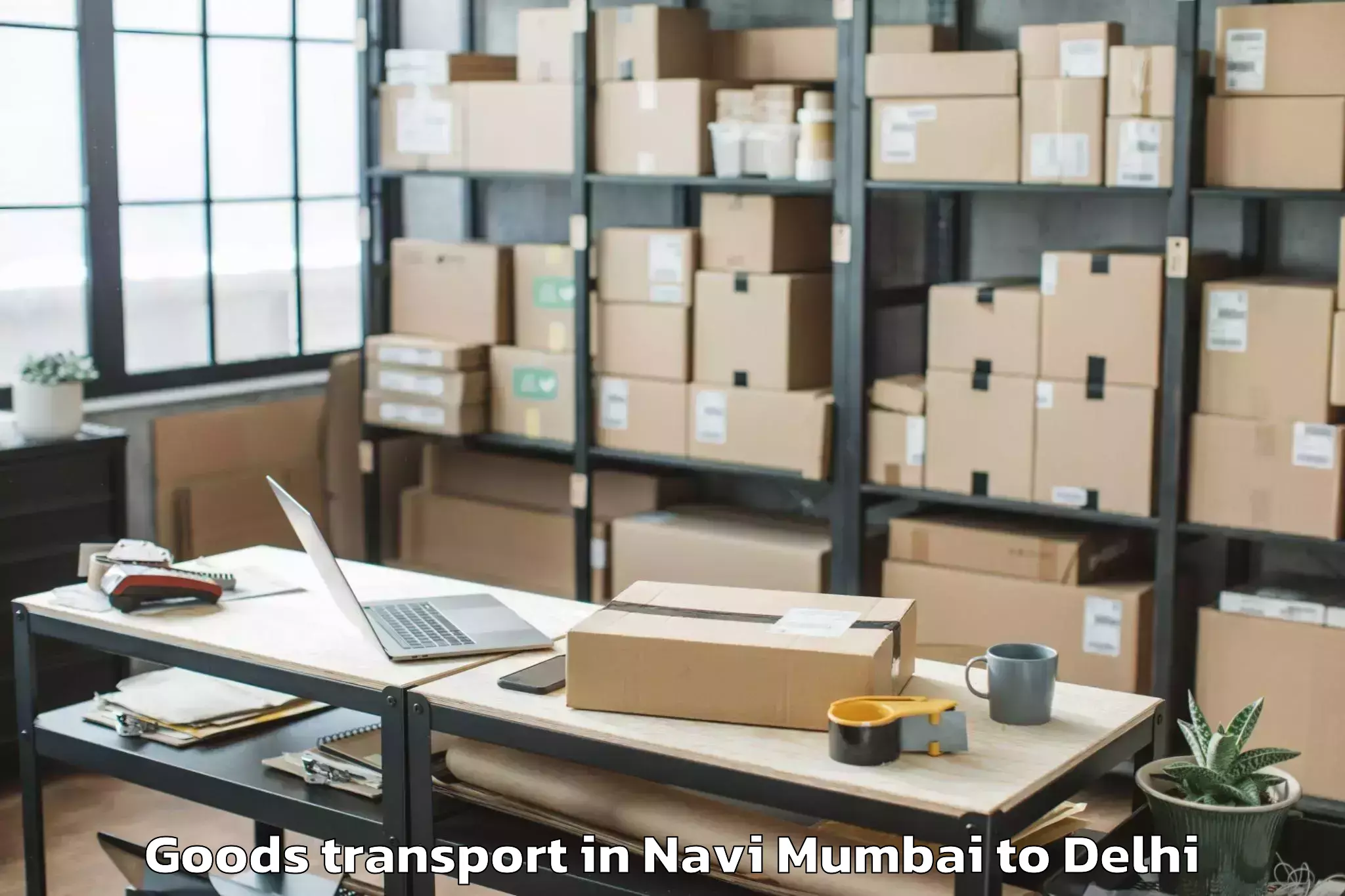 Hassle-Free Navi Mumbai to Defence Colony Goods Transport